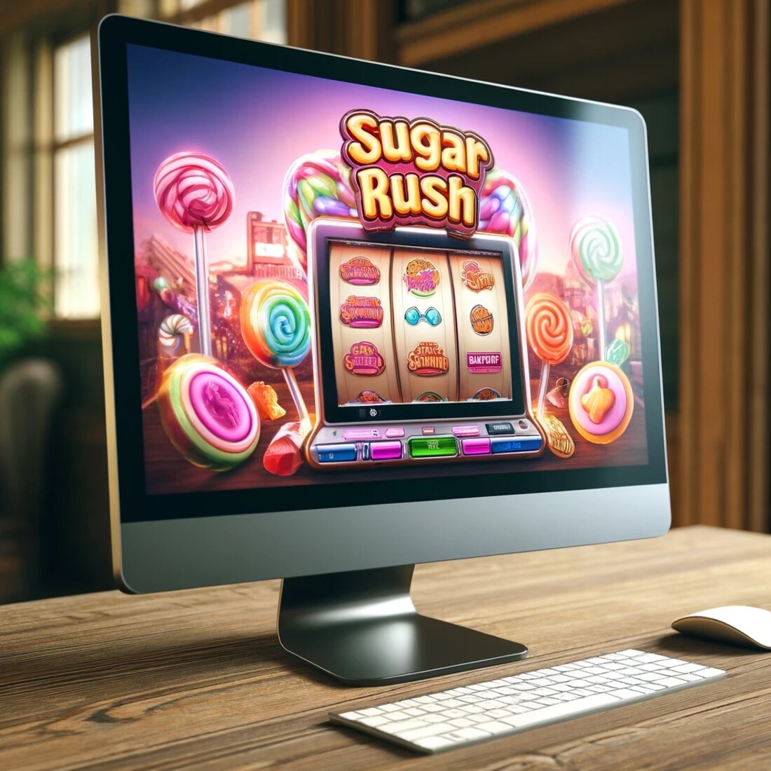 Interfaccia del gioco Sugar Rush Slots